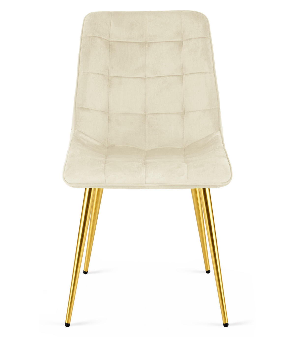 STUHL Beige 49x60 cm SPLIT Samtbezug - Beige, Metall (49/56/60cm)