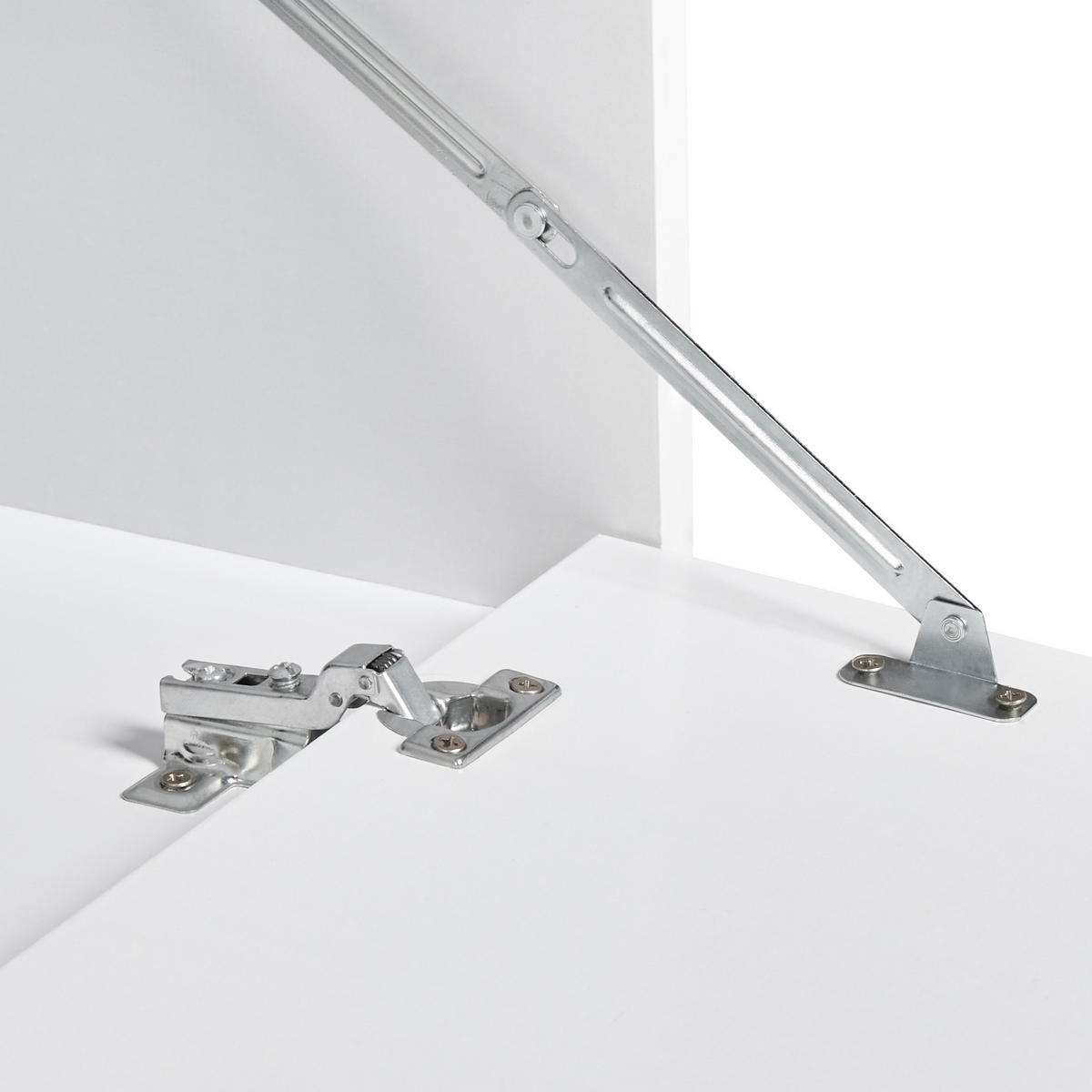 WASCHBECKENUNTERSCHRANK wandmontiertk 80 cm Weiß Cascavel - Weiß, Holzwerkstoff (80/28/40cm) - Beliani