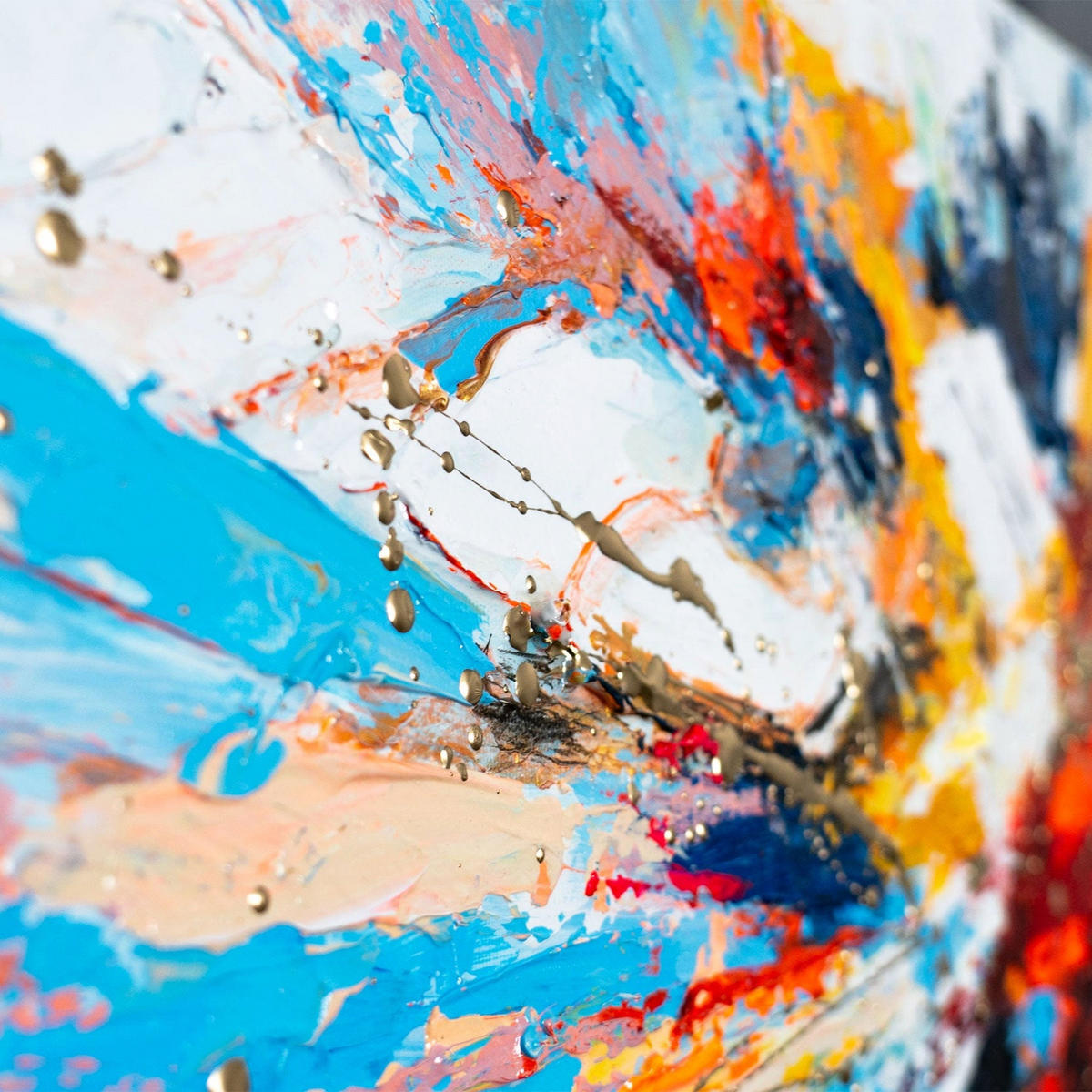 GEMÄLDE Fluss der Energie auf Keilrahmen 115x50 cm - Multicolor, Holz (115/50cm) - YS-art gallery