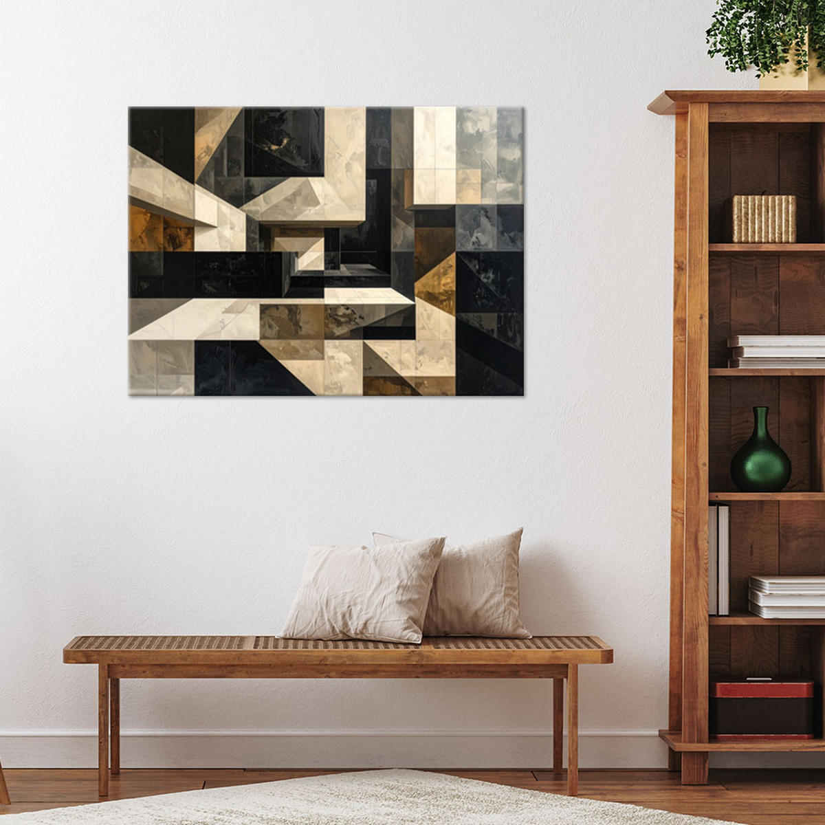 LEINWANDBILD Abstraktion 120x80cm - Beige, Textil (120/80cm) - Feeby