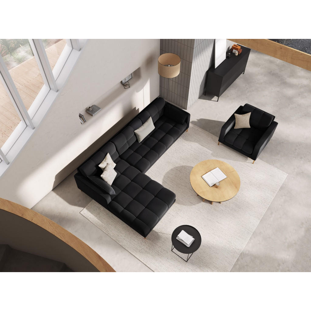 Thumbnail - Micadoni Ecksofa, Schwarz, Textil, 5-Sitzer, L-Form, 293x185 cm, Hergestellt in Europa, Oeko-Tex®, Wohnzimmer, Sofas & C...