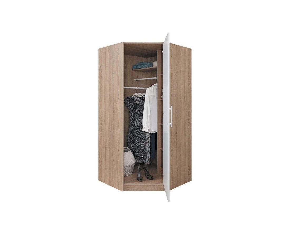 ECKKLEIDERSCHRANK KLEIDERSCHRANK SAM SR4 95 / 190 / 95 cm Kaschmir - Kaschmir, Holzwerkstoff (95/190/95cm) - Deine Möbel 24