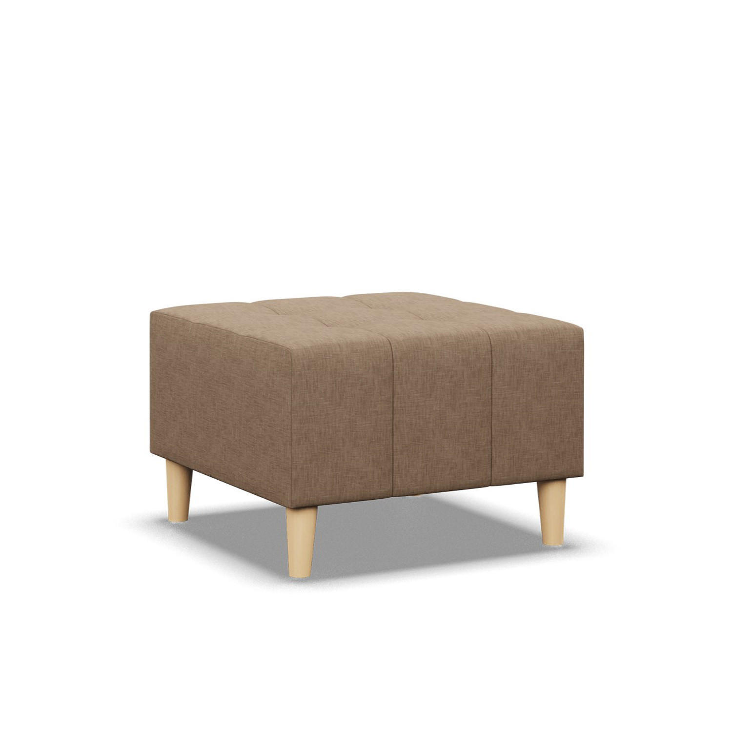 SITZPOUF 70x70 ELMA, Braun - Braun, Textil (70/40/70cm)