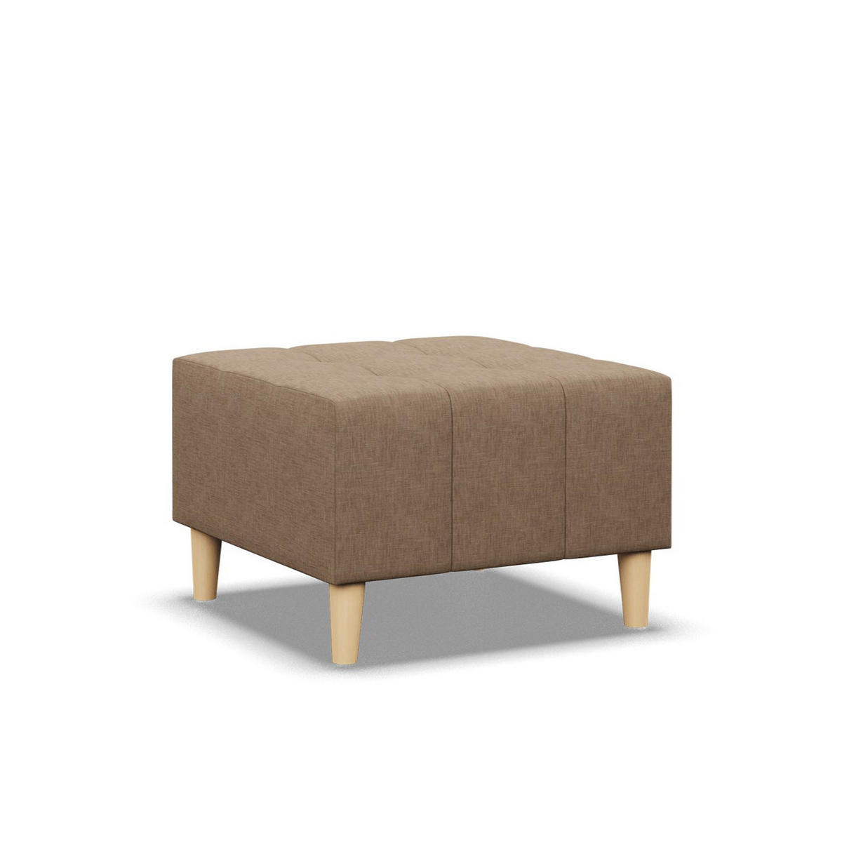 SITZPOUF 70x70 ELMA, Braun - Braun, Textil (70/40/70cm)