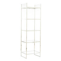 STANDREGAL MARIKI 55x40x180 cm, Glas-Metall, Silber - Silberfarben, Glas (40/180/55cm) - Light & Living