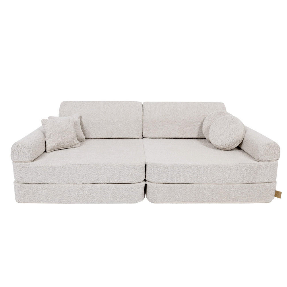 KINDERSOFA, Boucle, Champagner Ecru - Champagner, Textil (160/24/80cm) - MeowBaby
