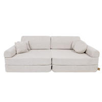 KINDERSOFA, Boucle, Champagner Ecru - Champagner, Textil (160/24/80cm) - MeowBaby