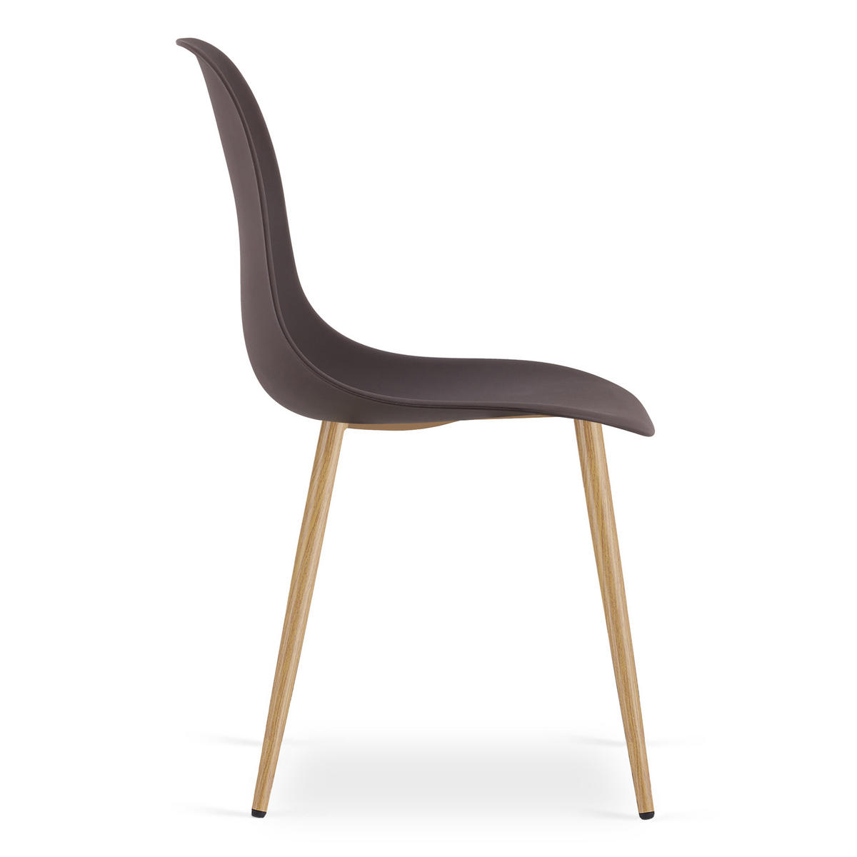 ESSZIMMERSTUHL KALEO Kaffeesitz, natürliche Beine - Naturfarben/Braun, Kunststoff (46/84/51cm) - Valora