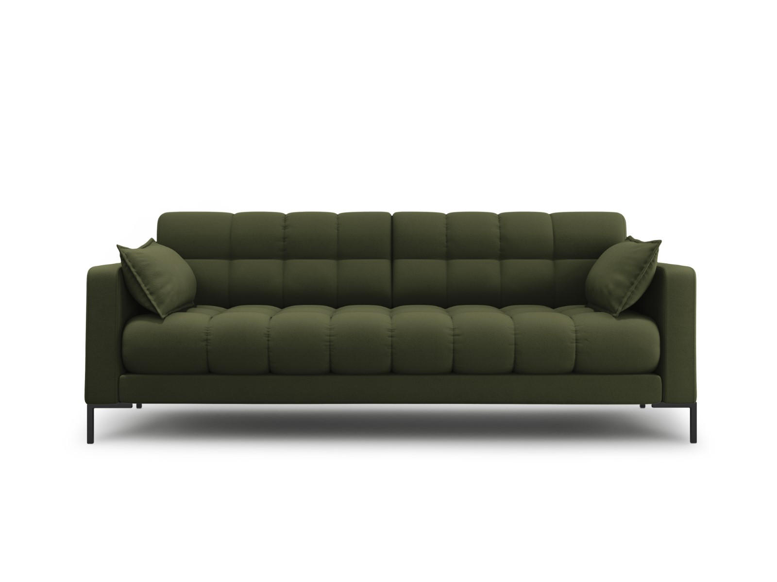 SOFA Mamaia aus strukturiertem Stoff grün 3 Sitzplätze - Grün, Textil (92/75/177cm) - Micadoni
