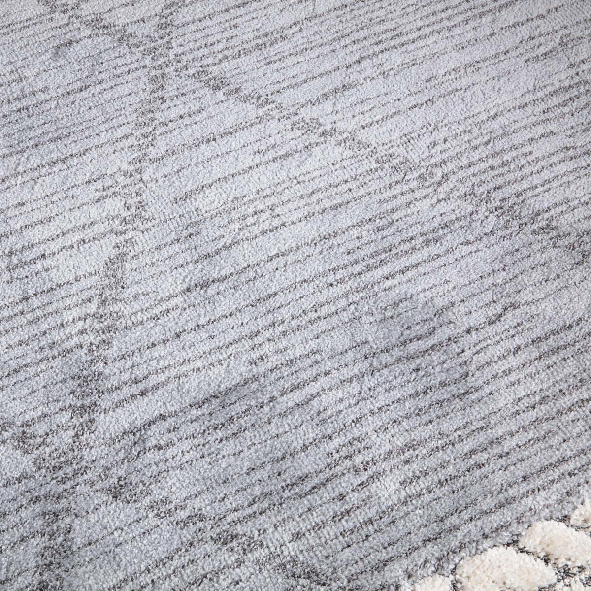 KURZFLOR-TEPPICH Valencia 909 Graublau/ Creme 120x170 cm - Blau/Creme, Textil (120/170cm) - carpet city