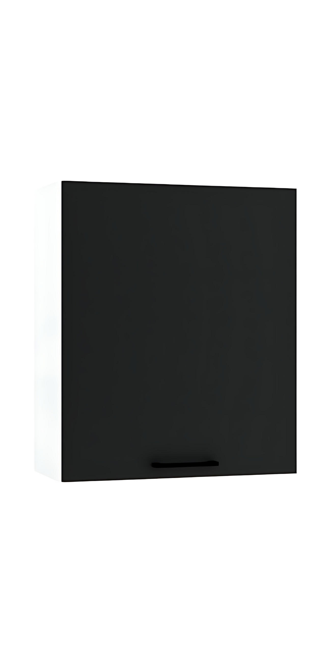 HÄNGESCHRANK W60 P/L - Morvex - Praktisches Stauraum Konzept - Schwarz, Holz/Metall (60/72/30cm) - ROYAL24_MARKT