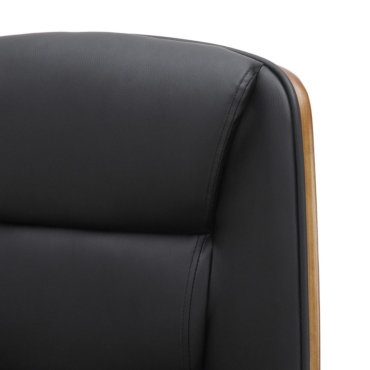 BÜROSTUHL Nyxar walnuss/schwarz - Chromfarben/Schwarz, Metall (60/110/68cm) - TPFLiving