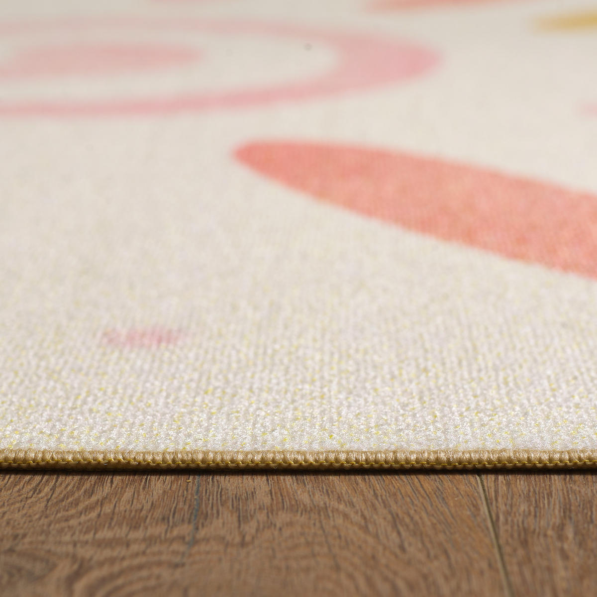 TEPPICH Kinder Flachgewebe Sonnenblume-Motiv Polyamid rutschfest Kinderzimmer Creme Rechteckig 140x200 - Creme, Textil (140/200cm) - KADIMA DESIGN