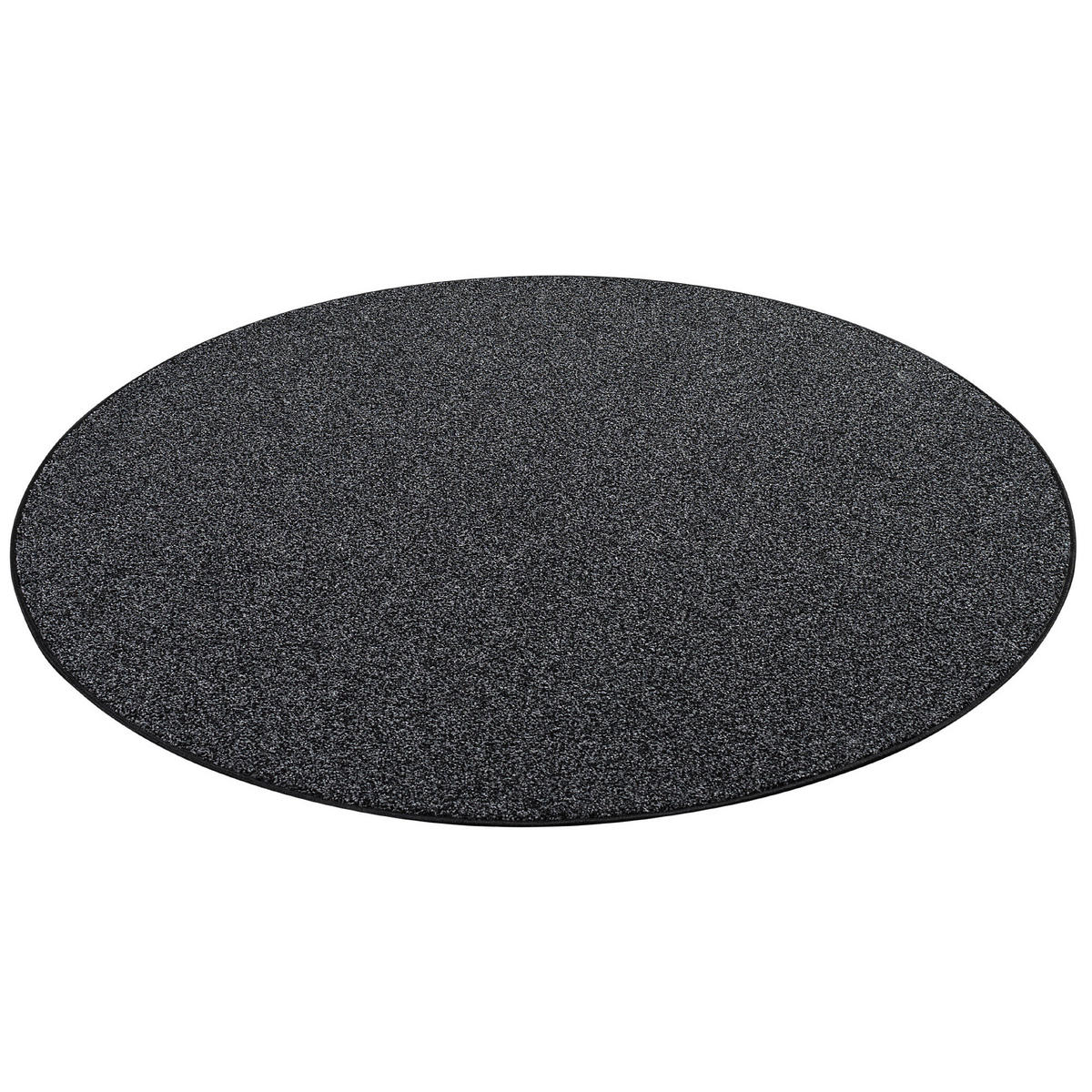 HOCHFLOR VELOURS TEPPICH LUNA MIX RUND - Anthrazit, Textil (100/100cm) - Snapstyle