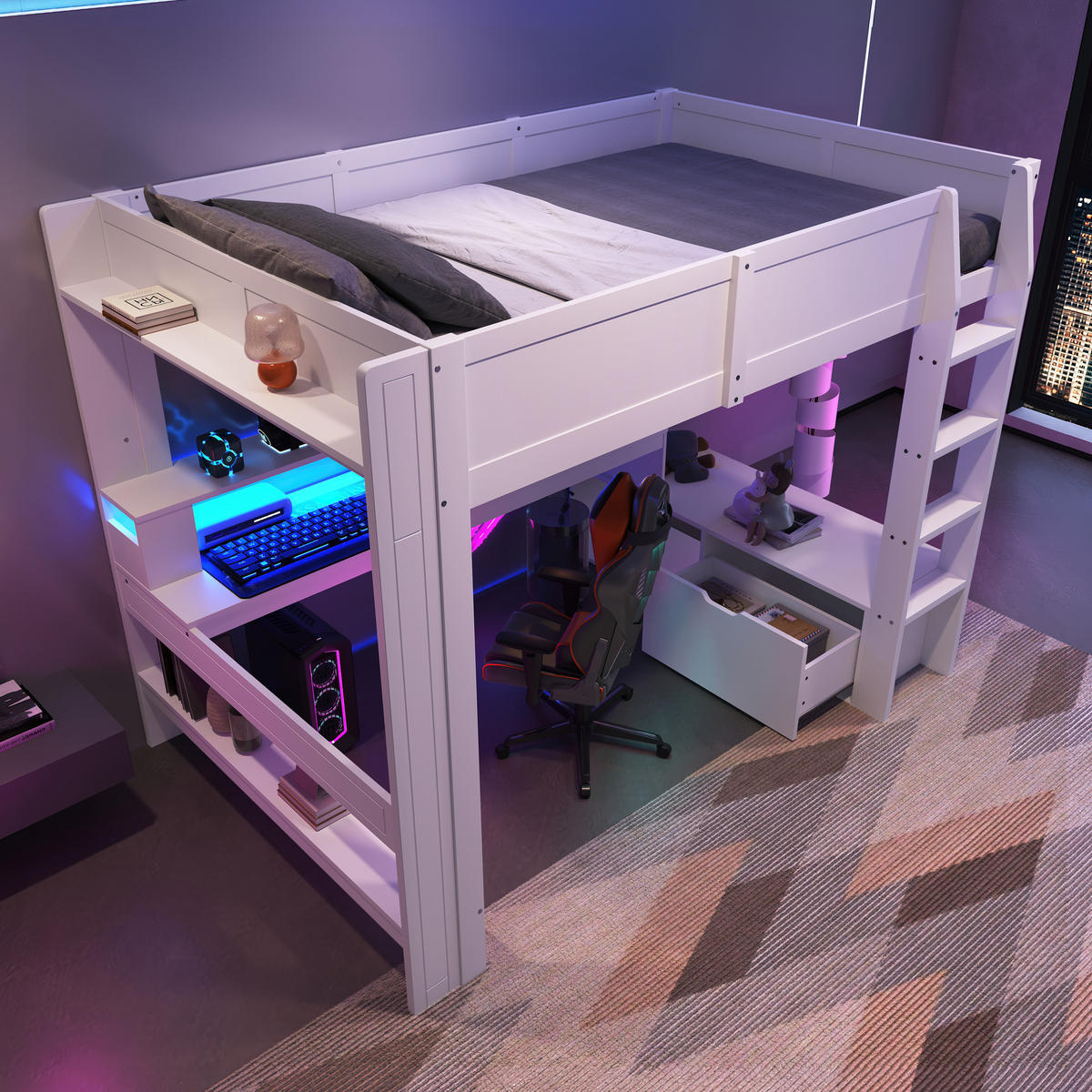 HOCHBETT 140/200 cm Weiß - Weiß, Holz - Raumix