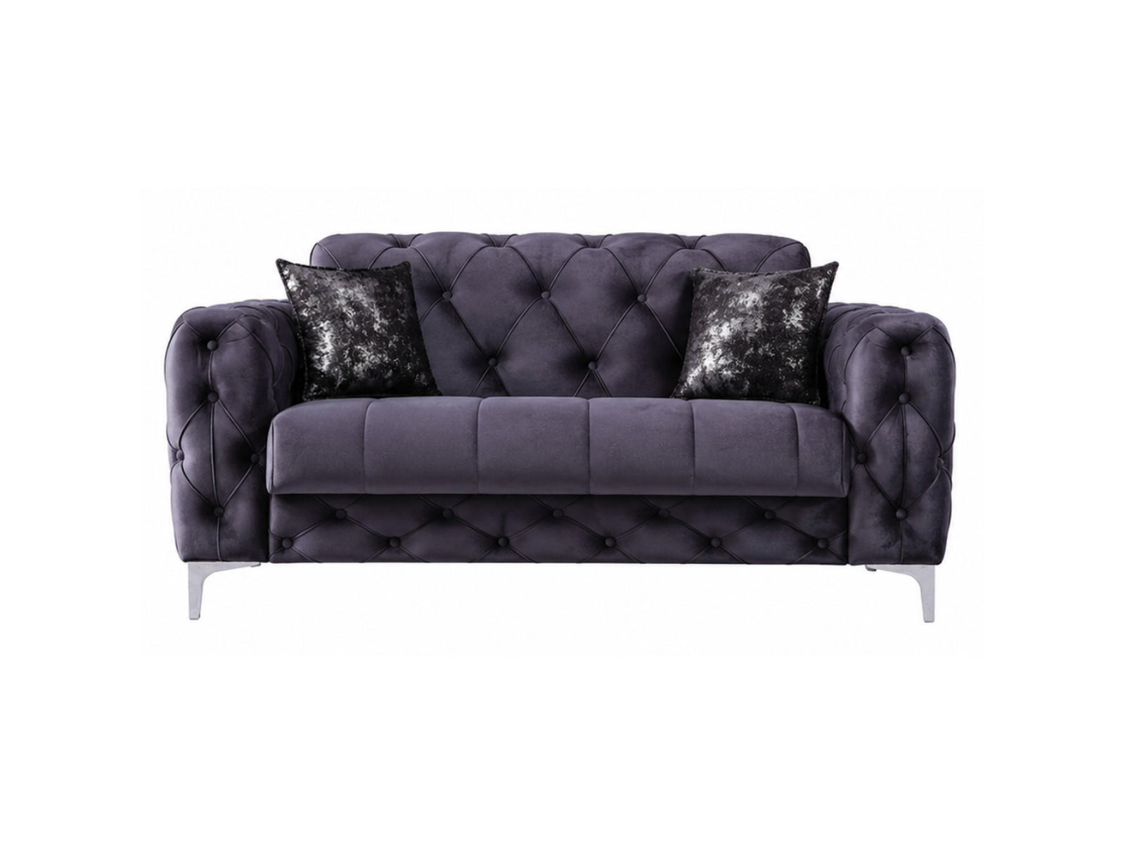 2-SITZER SOFA Acelya Anthrazit - Anthrazit, Holzwerkstoff/Kunststoff (175/85/100cm)