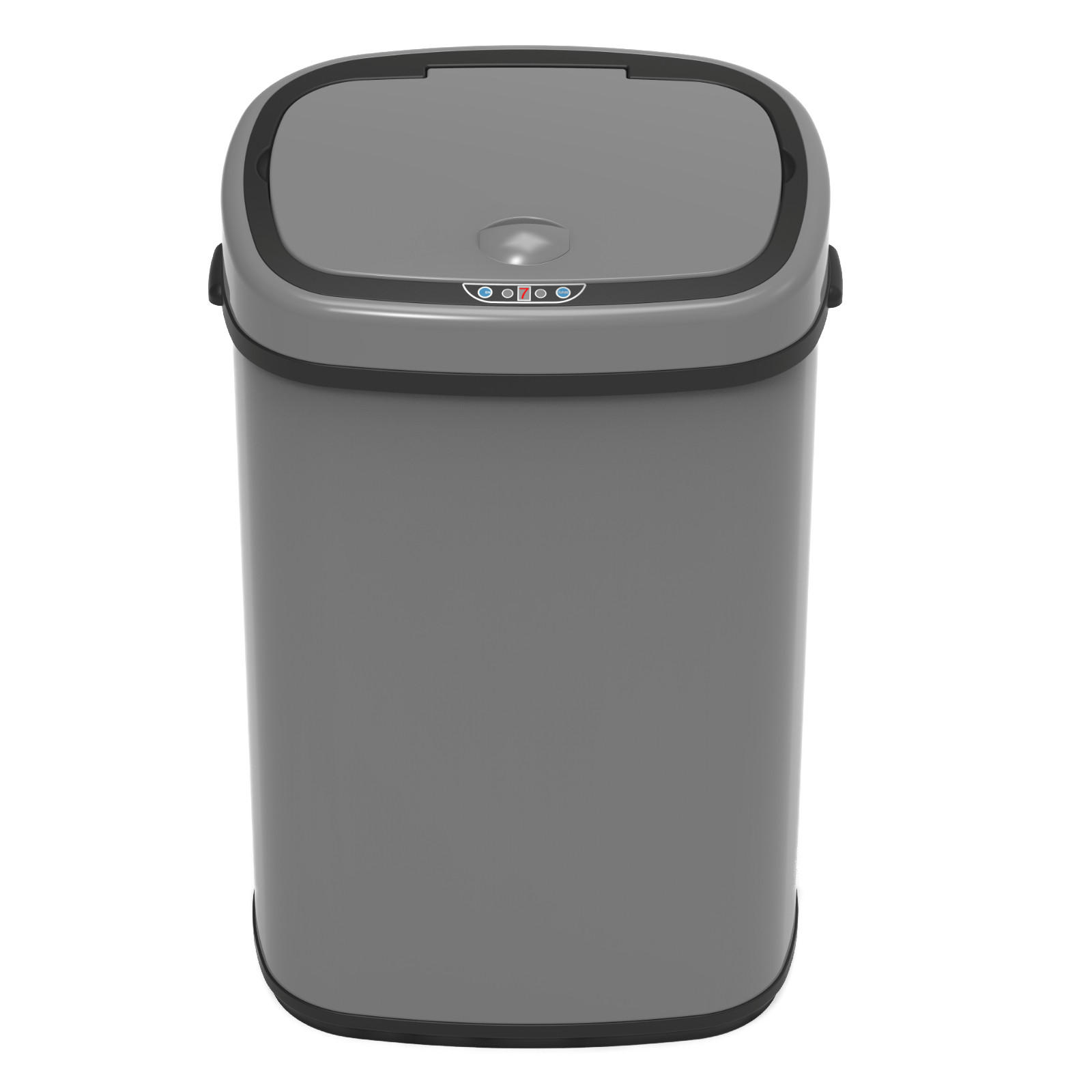 SENSORMÜLLEIMER 58L - Grau, Metall (40/68/29cm) - SVITA