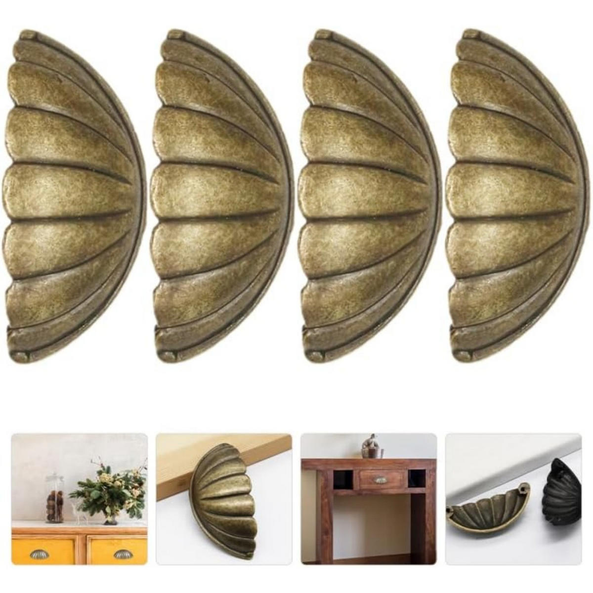 SCHRANKKNOPF 6er-Set - Goldfarben, Metall (3.2/3/7.6cm)