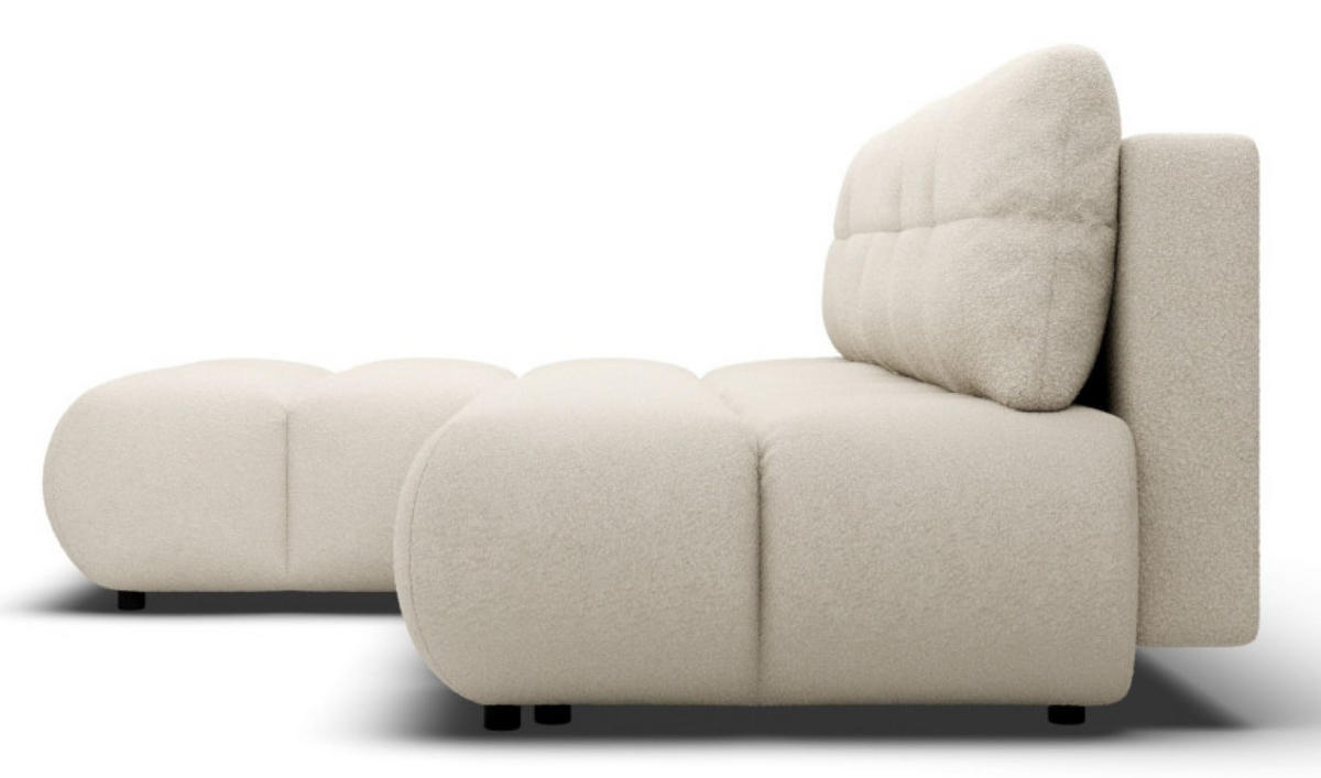 ECKSOFA Creme MILA Ausziehbar Links Ohne Armlehnen - Ecru/Creme, Textil (230/177cm) - Sepro Meble