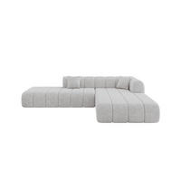ROHOVÁ SEDAČKA s otomanem, pravá BILA-L 289x176x71 Šedá Žinylka - šedá/černá, kompozitní dřevo/textil (289/176cm) - ALTDECOR