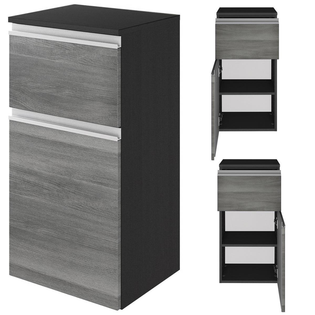 BADMÖBEL-SET 5-TLG. Apia-03 - Grau, Holzwerkstoff (220/200/47cm) - Lomado