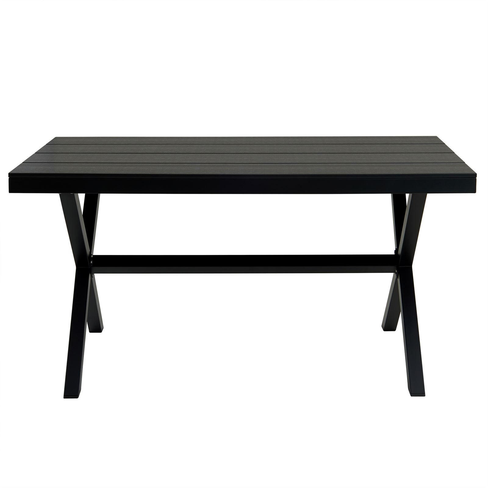 GARTENTISCH WINDY - Schwarz, Metall (90/150/76cm) - IDIMEX