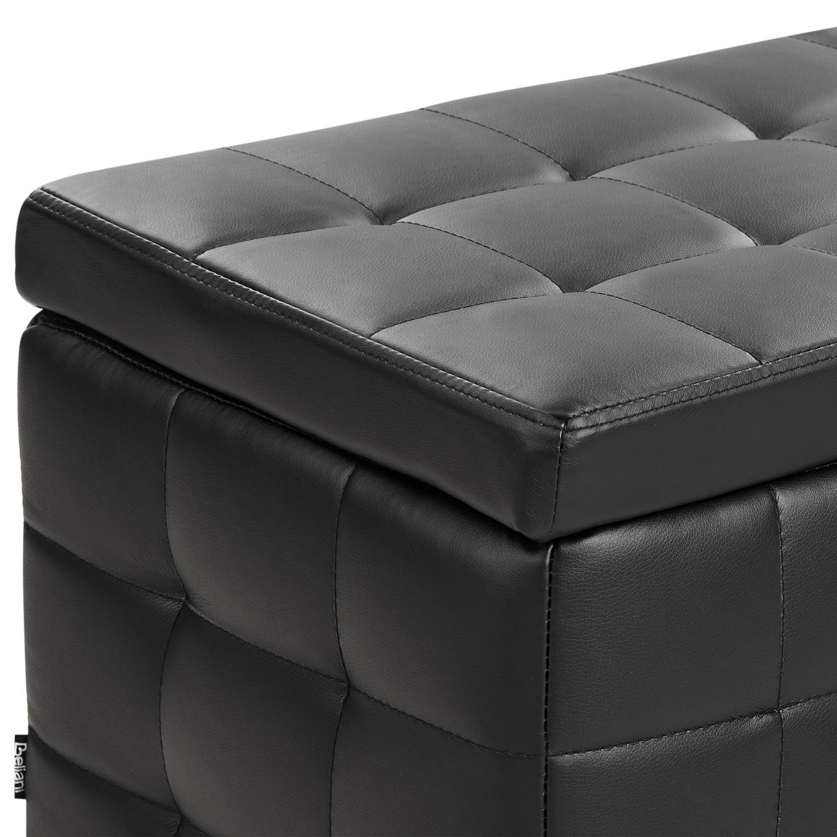 FÖRVARINGSBÄNK Michigan 42/72/40 cm - Svart, Plast (72/40/42cm) - Beliani