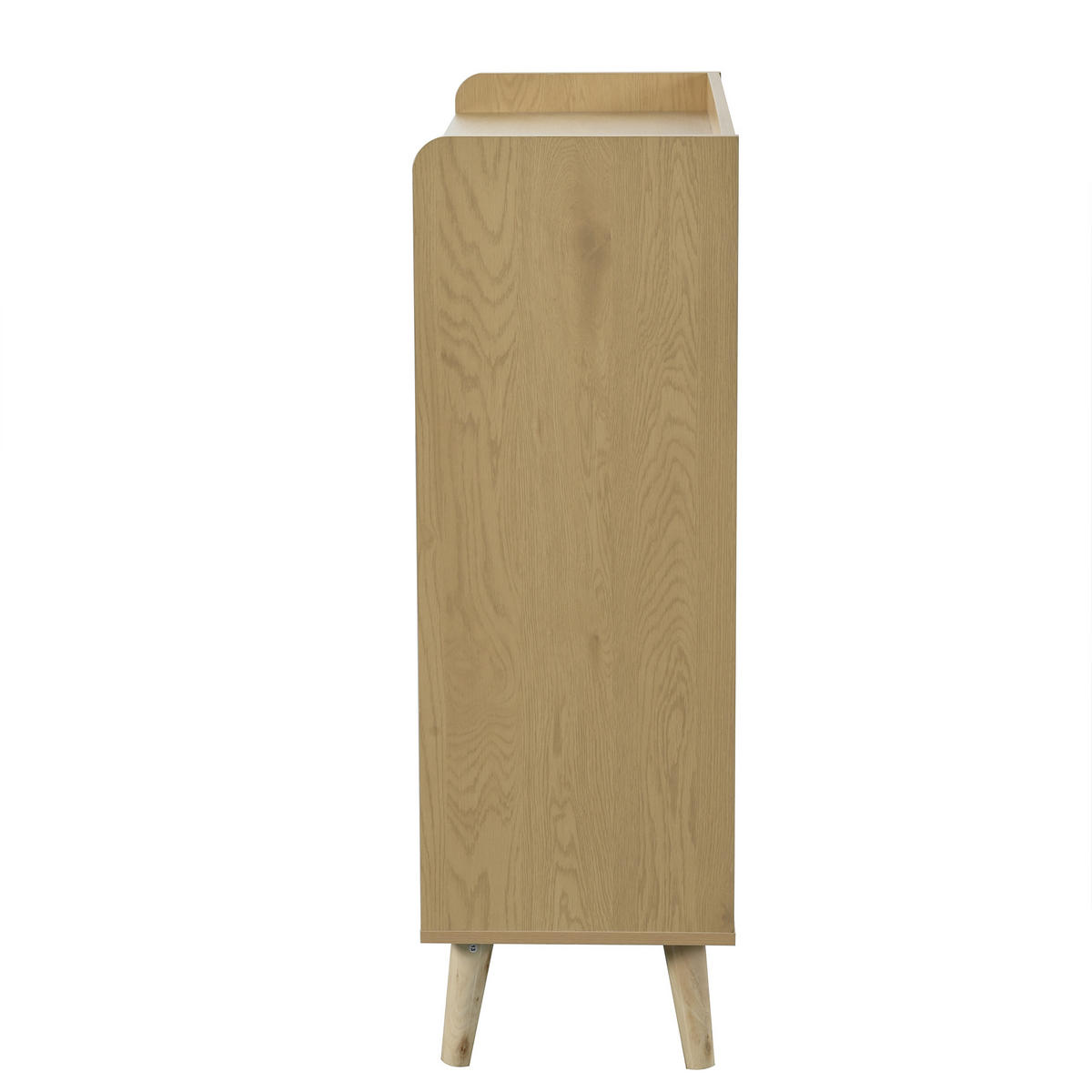 SCHUHSCHRANK aus Spanplatte 80x105x35cm in Eichefarben mit Push-to-Open - Eichefarben, Holzwerkstoff (80/105/35cm) - Modfu