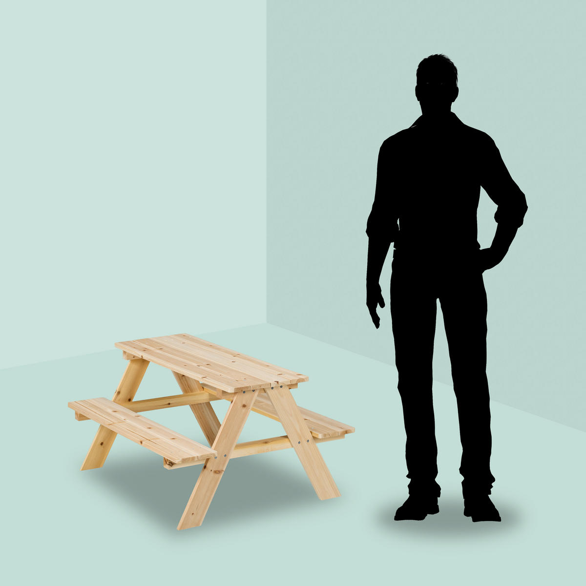 KINDERSITZGRUPPE - Eichefarben, Holz - Relaxdays