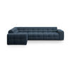 ECKSOFA links Kendal aus strukturiertem Stoff marineblau 6 Sitzplätze - Blau, Textil (231/332cm) - Micadoni