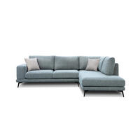 ECKSOFA MEDIOLANE 5-Sitzer, mintgrün - Mintgrün, Holzwerkstoff/Textil (282/219cm) - Courtois Laville