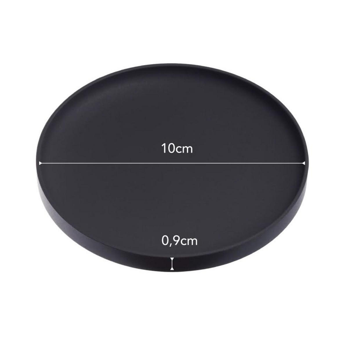 UNTERSETZER Tower Schwarz ø 10 cm - Schwarz, Kunststoff (10/10cm) - Yamazaki