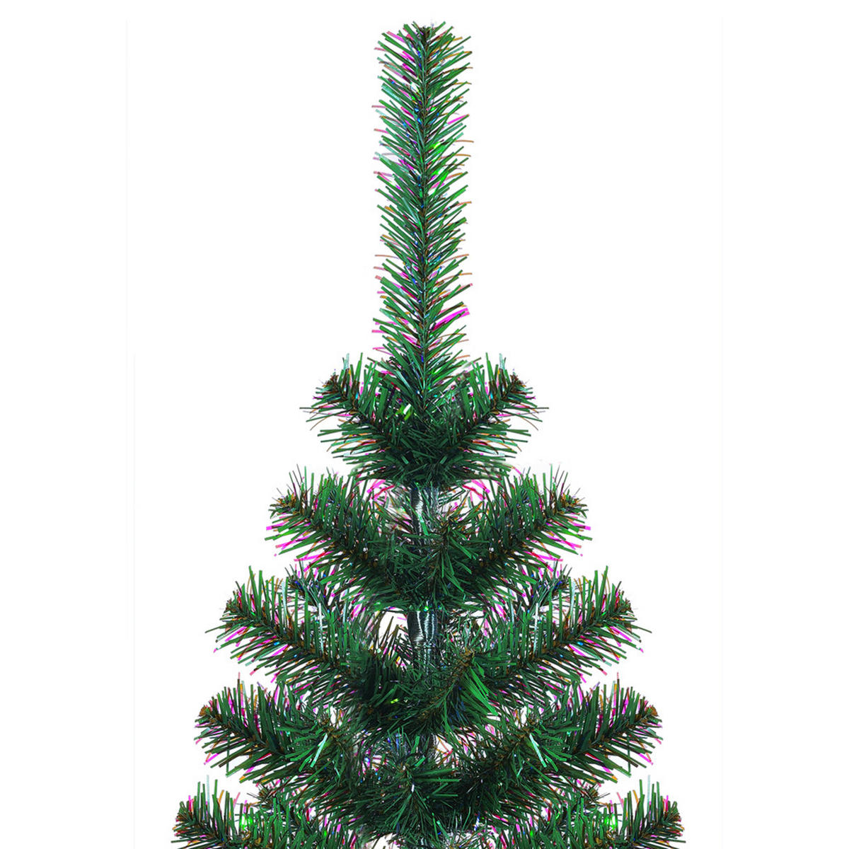 WEIHNACHTSBAUM Künstlicher Vorbeleuchteter Haltbar 120/120/240 cm Grün PVC - Schwarz, Kunststoff (240cm) - vidaXL