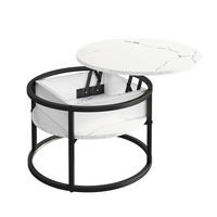 COUCHTISCH Marlo Marmor Weiß 57 x 57 cm - Weiß, Holzwerkstoff (57/57/47.5cm) - Vicco