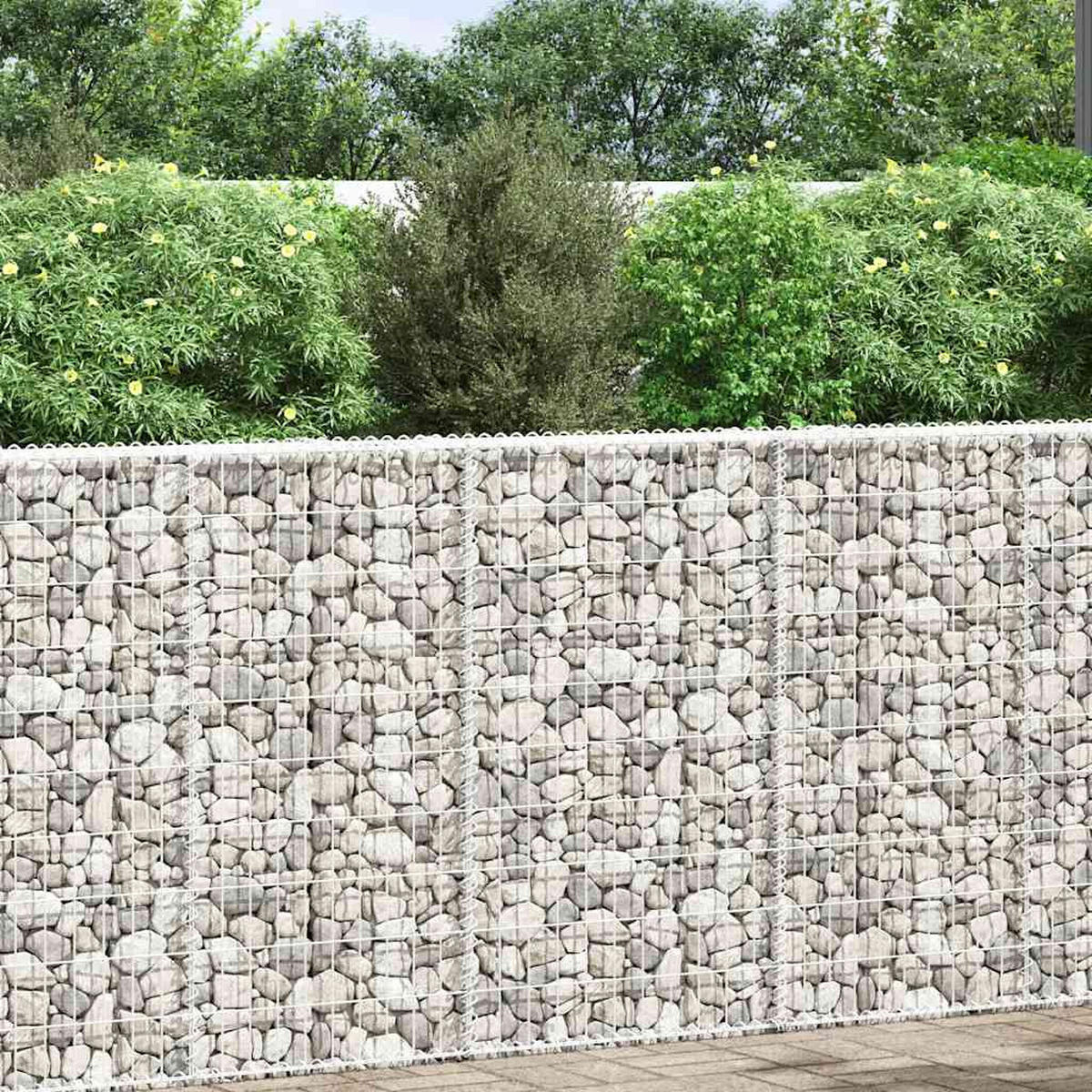 GABIONEN-HOCHBEET Trapezform Verzinkter Stahl 100x20x100 cm - Silberfarben, Metall (100/100/20cm)
