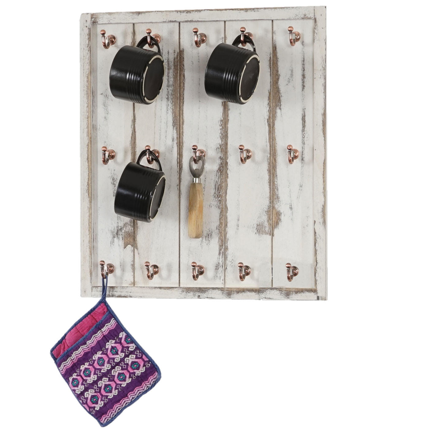 Thumbnail - MCW Tassenhalter, Weiß, Holz, 45x50x5 cm, Küchen, Küchenmöbel, Küchenregale