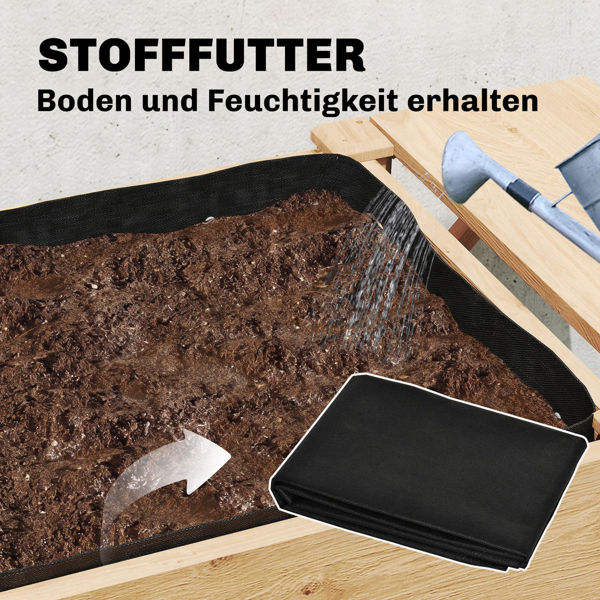 HOCHBEET 2-stufig aus Tannenholz Braun - Hellbraun, Holz (102/76.5/119.5cm) - Outsunny