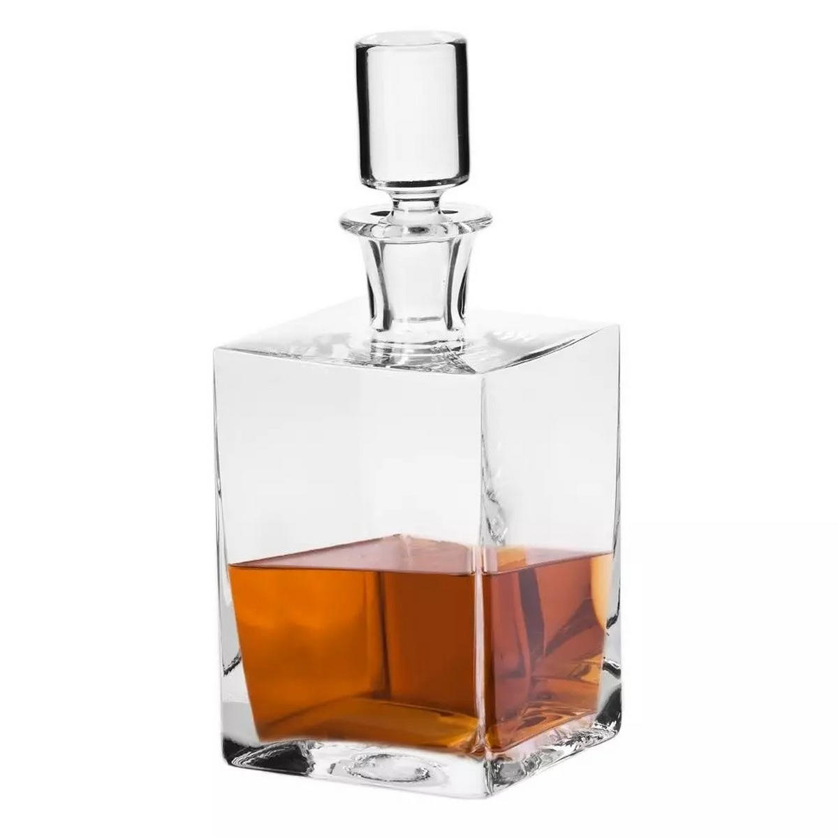 WHISKYKARAFFE MIT STOPPER 1 Stk., 750 ml, Handgemacht - Transparent, Glas (0.75L) - Krosno Glass