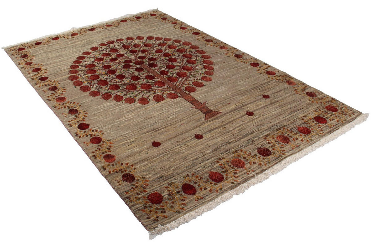 GABBEH-TEPPICH handgeknüpft Rizbaf Braun 250/163 cm Schurwolle - Braun, Textil (163/250cm) - Looma