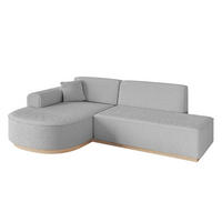 ECKSOFA Ottomane Links ARRIO-L1 - 243x171x83 cm Hellgrau - Hellgrau, Holzwerkstoff/Textil (243/171cm) - ALTDECOR