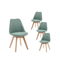 ESSZIMMERSTUHL Kler Grün 49 cm x 82 cm 4er-Set - Grün, Textil (49/82/54cm) - Klast Home