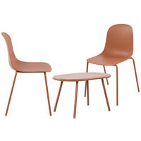 GARTENSITZGRUPPE Kunststoff Terracotta (3-teilig) - Terracotta, Kunststoff - CLP