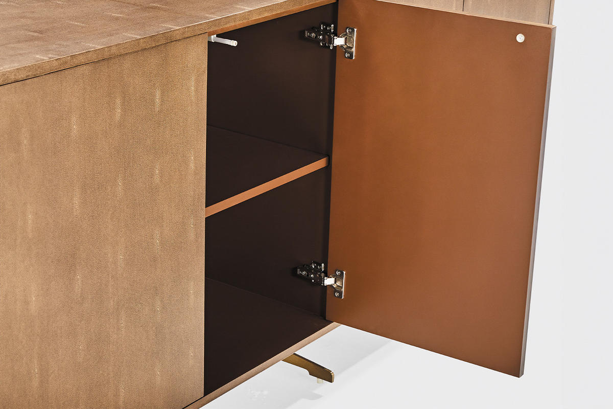 SIDEBOARD GALA Gold Holz - Goldfarben, Holz/Metall (180/85/40cm) - KAWOLA