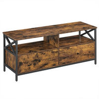 TV-SCHRANK Tv-schrank Rustikales Braun/Schwarz 120x40 cm OSKAR Stahlkonstruktion Stabilität - Schwarz, Metall (120/50/40cm)