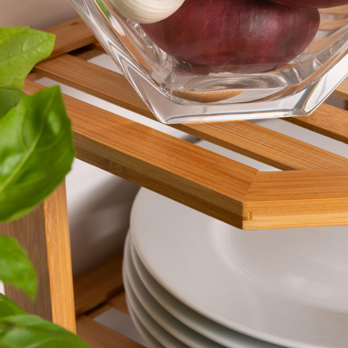 ECKREGAL, Bambus - Braun, Holz (25/27/25cm) - bremermann