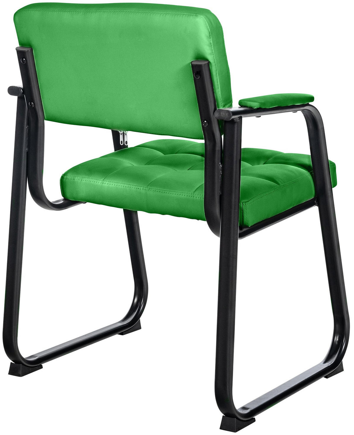 ARMLEHNENSTUHL Lederlook Grün - Grün, Textil/Metall (59/84/58cm) - CLP