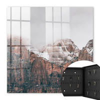 SCHLÜSSELBOX Schwarz 30x30 cm- Türöffnung nach rechts - Stille der Berge - Braun, Metall (30/30/5cm) - TULUP