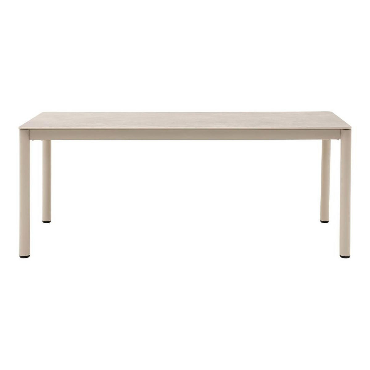 GARTENTISCH, Asta, Sandfarben, Metall / Keramik, 200 x 90 x 74 cm - Sandfarben, Metall (90/200/74cm) - ebuy24
