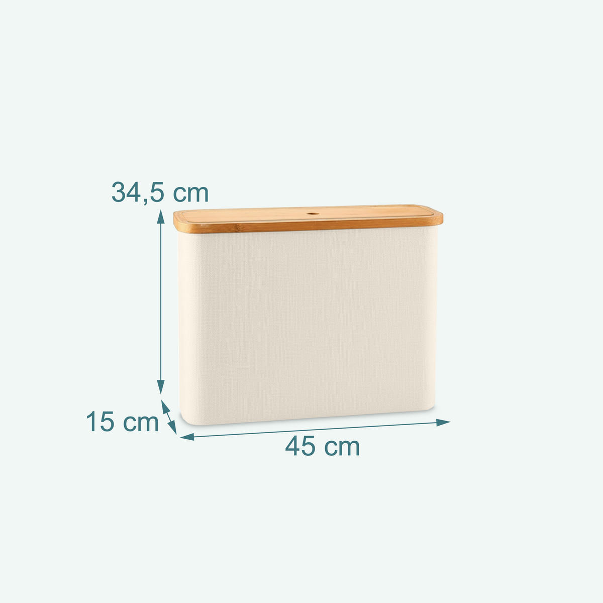 TOILETTENPAPIER-AUFBEWAHRUNG - Beige, Holz/Textil (45/34.5/15cm) - Relaxdays