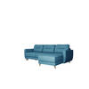 ECKSOFA Marlies In Opera Velvet - Blau, Holzwerkstoff/Textil (233/140cm) - Fun Möbel